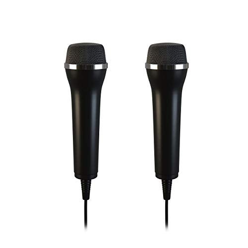 Lioncast ميكروفونات USB عالمية من Lioncast متوافقة مع الكمبيوتر وألعاب الكاريوكي؛ متوافقة مع Wii و PS5/Playstation 5 و PS4 وألعاب الكمبيوتر مثل SingStar و Lets Sing و We Sing؛ كابل بطول 3م - أسود - Image 1