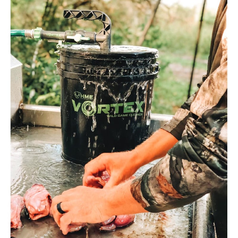 HME Game Washer | Durable Portable Effective Wild Game Cleaner with Adjustable Water Flow Valve, Sliding Bucket Clip & Telescoping Assembly - Image 3