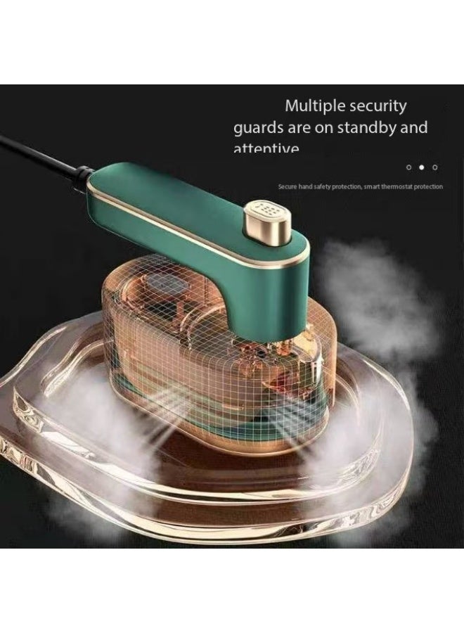 Steam iron, flat ironing, hanging ironing, wet and dry dual-purpose fast heating ironing and wrinkle removal steam iron, suitable for travel and home (green)  - Image 4