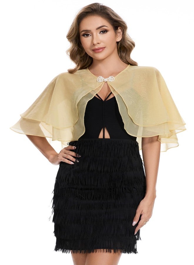 Sepsap Women's Sheer Tencel Shawls and Wraps for Evening Dresses Soft Wedding Cape Lightweight Bridesmaid Scarves Cover Up, Yellow, One size - Image 1