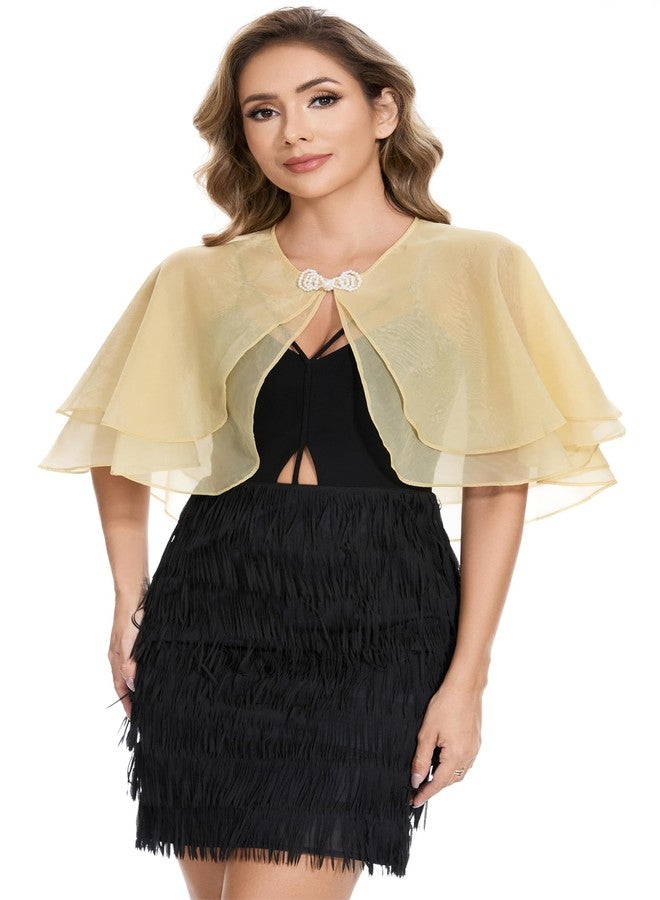Sepsap Women's Sheer Tencel Shawls and Wraps for Evening Dresses Soft Wedding Cape Lightweight Bridesmaid Scarves Cover Up, Yellow, One size - Image 3