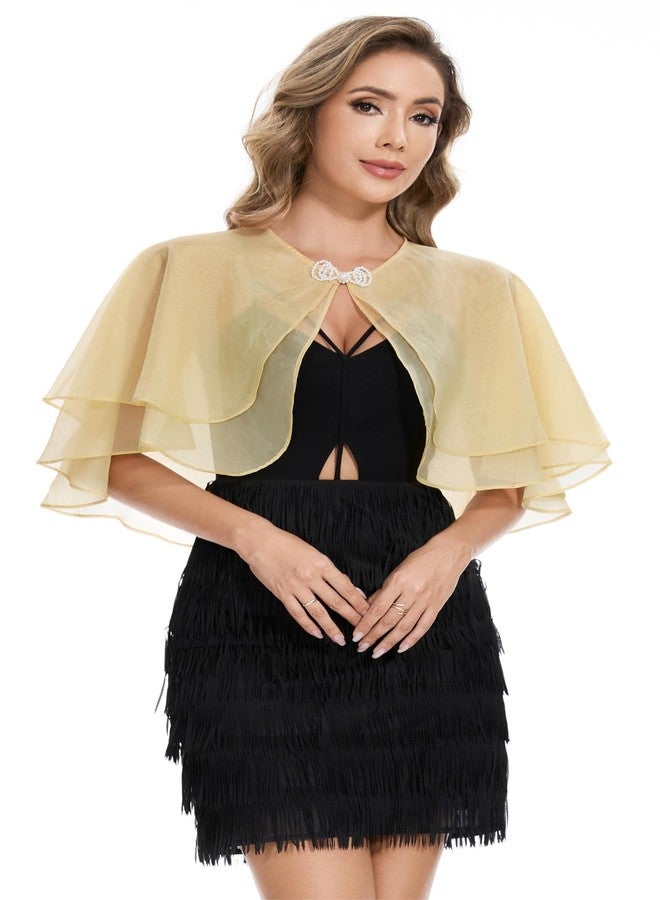 Sepsap Women's Sheer Tencel Shawls and Wraps for Evening Dresses Soft Wedding Cape Lightweight Bridesmaid Scarves Cover Up, Yellow, One size - Image 4