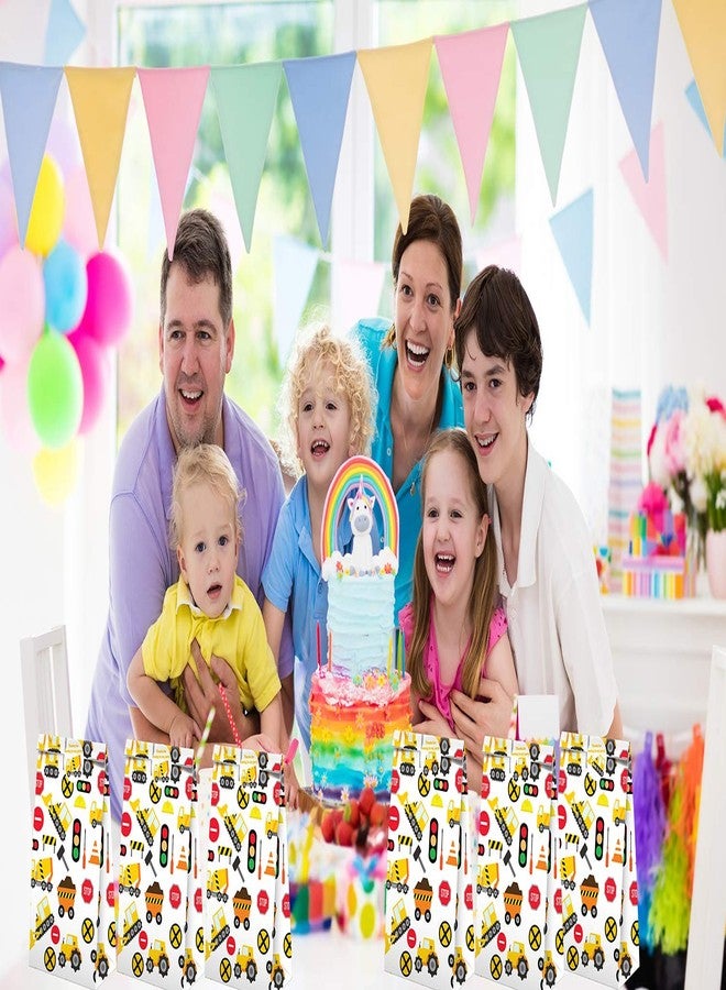BonBeeDesign مجموعة بونبي ديزاين من 24 كيس هدايا لحفلات البناء مع ملصقات - أكياس ورقية للحلوى والهدايا لتزيين حفلات أعياد ميلاد الأطفال، أكياس هدايا مميزة للأولاد - Image 4