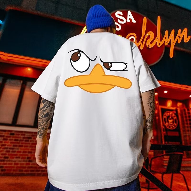 American Retro Hip-Hop Short-Sleeved Men'S Street Fashion Loose Large Size Plus Fat Enlarged Trendyy Ins Half-Sleeved T-Shirt - Image 4