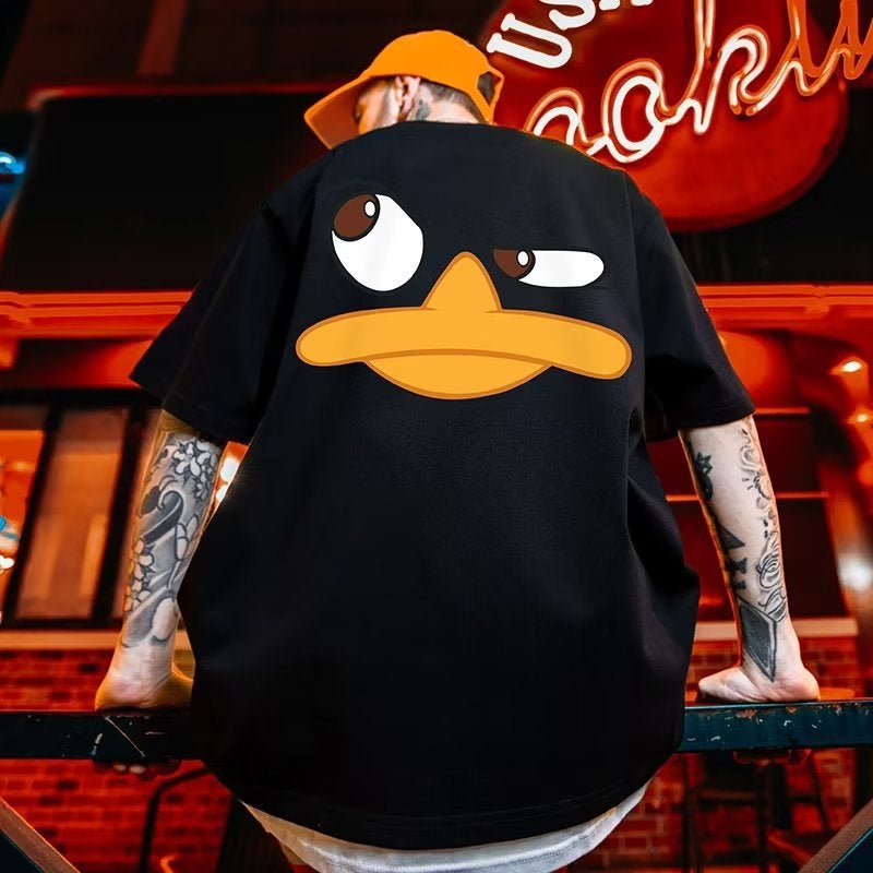 American Retro Hip-Hop Short-Sleeved Men'S Street Fashion Loose Large Size Plus Fat Enlarged Trendyy Ins Half-Sleeved T-Shirt - Image 2