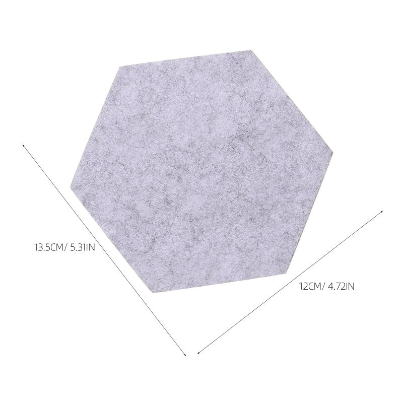 Pcs Message Board Felt Hexagon Wall Board Self-adhesive Wall Memo Board - Image 2