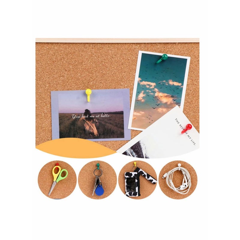 SOLARAE Colored Push Pin,  Plastic Colored Push Pin Hooks Wall Hooks Mixed Color Thumb Nail For Cork Board Map Photo Calendar, Home Office School Supplies (50Pcs) - Image 5