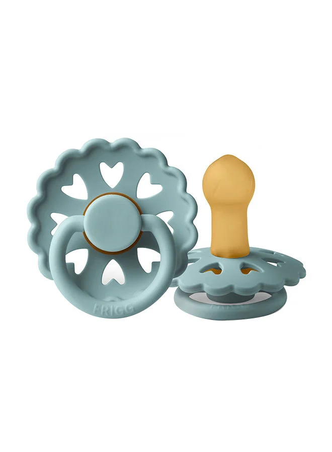 FRIGG Pack Of 1 Fairytale Latex Baby Pacifier 6-18M Stone Blue - Size 2
