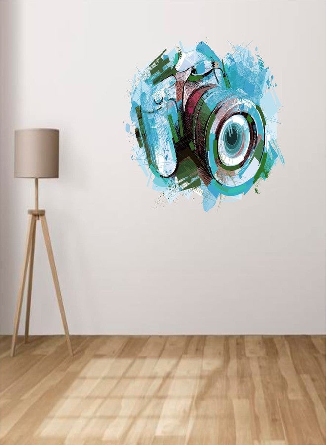 Sticker Yard Colorful Camera Vinyl Wall Sticker for Living Room/Bedroom/Office and All Decorative Wall Stickers 58X45 CM - Image 3