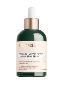 BIOSSANCE Squalane + Copper Peptide Rapid Plumping Serum. Powerfully Hydrating Face Serum that Instantly Plumps and Firms with Collagen Boosting Copper Peptides (1.69 fl oz)  - Image 1