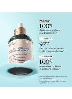 BIOSSANCE Squalane + Copper Peptide Rapid Plumping Serum. Powerfully Hydrating Face Serum that Instantly Plumps and Firms with Collagen Boosting Copper Peptides (1.69 fl oz)  - Image 2