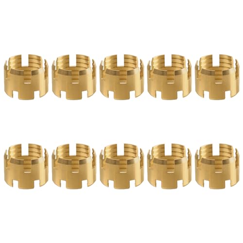 Dazakoot Brass DOT Air Brake Hose End Fitting Sleeve Tube Dazakoot Sleeve Tube for Hose End Connector 38 Air Brake Hose End Fitting Repair Tube Pack of 10 - Image 1