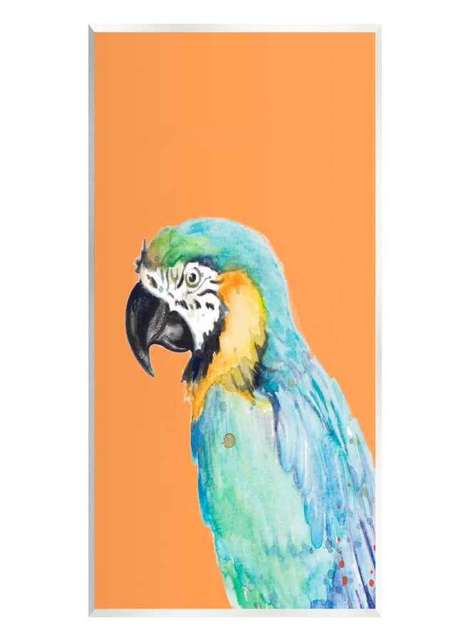 Stupell Industries Tropical Macaw Parrot Portrait Bold Rainforest Bird Wood Wall Art, Design By Patricia Pinto - Image 1