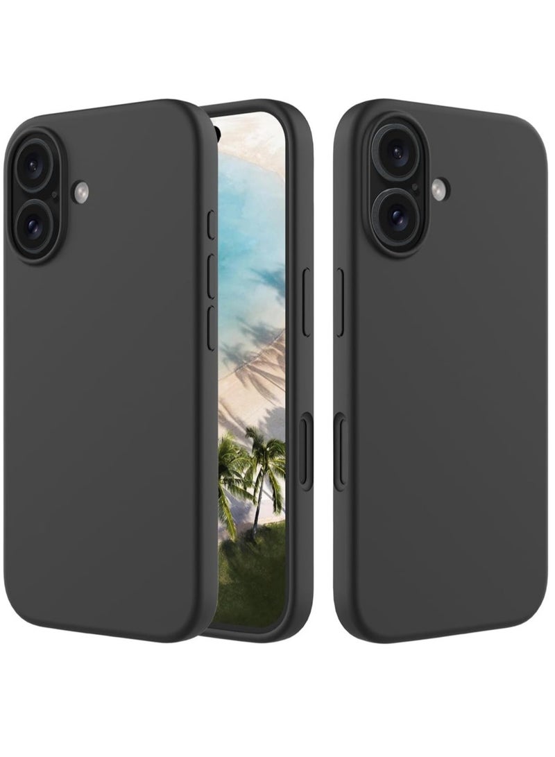 DUSALA iPhone 16 Plus Slim Fit Matte Black TPU Case – Soft, Shock-Resistant Silicone Protective Cover - Image 1
