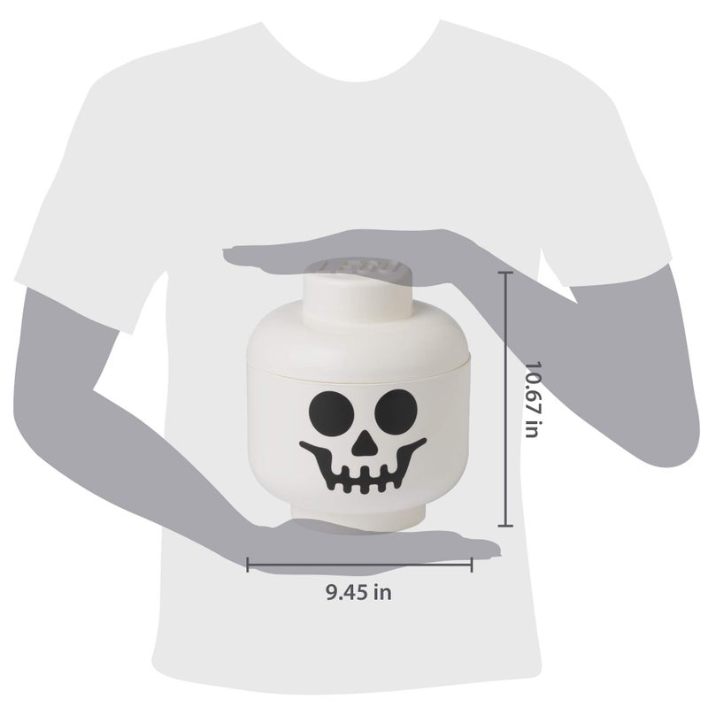 Room Copenhagen, LEGO Storage Heads Stackable Storage Container - Buildable Organizational Bins for Kidâ€™s Toys and Accessories - 9.45 x 9.45 x 10.67in - Large, Skeleton, Holds 500 Bricks - Image 3