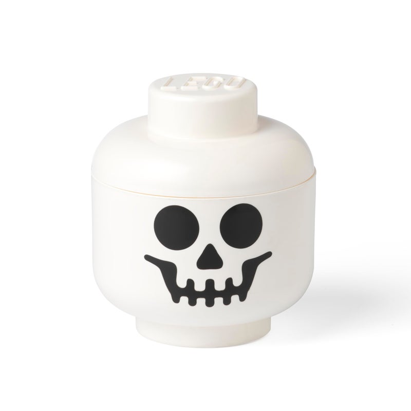 Room Copenhagen, LEGO Storage Heads Stackable Storage Container - Buildable Organizational Bins for Kidâ€™s Toys and Accessories - 9.45 x 9.45 x 10.67in - Large, Skeleton, Holds 500 Bricks - Image 1