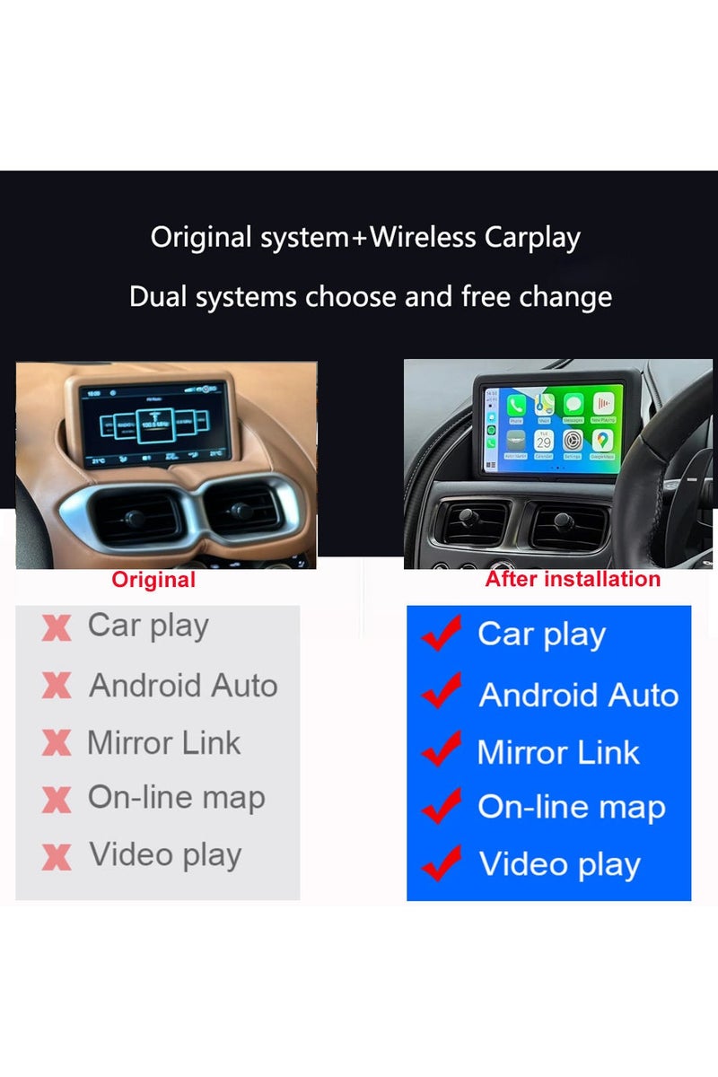 Raymos Wireless Carplay and Android Auto Interface Linux System Multimedia Upgrade for Aston Martin -  Phone Mapping Local Audio and Video Playback, Supporting the Installation of AHD front and Reverse with 360 Degree Panoramic Camera - Image 3