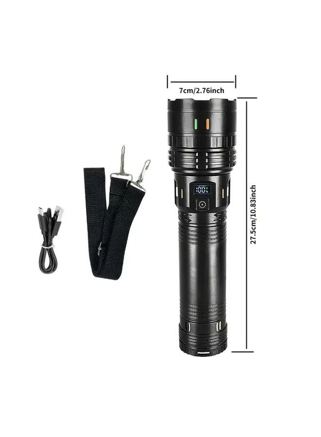 Ab Black Outdoor Emergency Flashlight Ultra Bright Four Level Dimming For Camping Fishing - Image 4