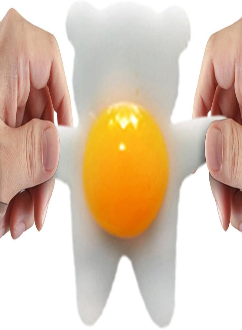 GGOOT Squishy Eggs Toys,Realistic Stretchy Fried Egg Novelty Toy - Artificial Fake Food Novelty Prank Toy for Children & Adults Stress Relief - Image 5