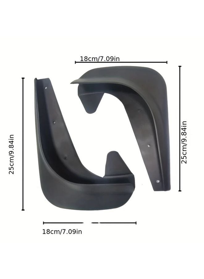 1 Set Heavy Duty Black Car Wheel Arch Mud Deflectors with Mounting Hardware for SUVs Trucks - Image 3