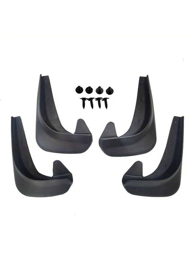 1 Set Heavy Duty Black Car Wheel Arch Mud Deflectors with Mounting Hardware for SUVs Trucks - Image 1