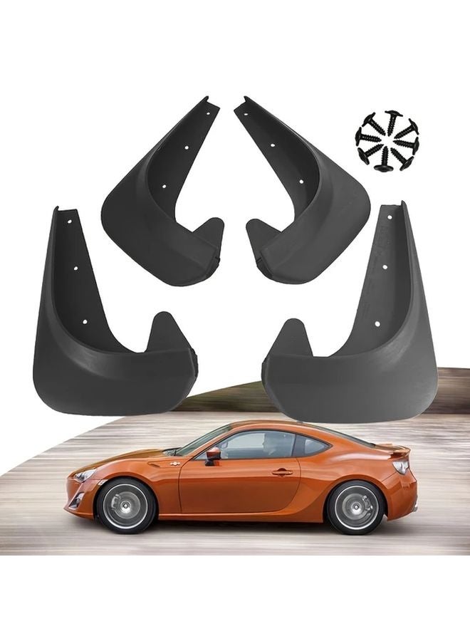 1 Set Heavy Duty Black Car Wheel Arch Mud Deflectors with Mounting Hardware for SUVs Trucks - Image 2