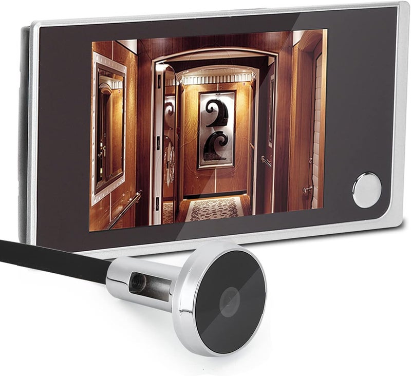 klarako Home Video Door Eye Viewer Security Camera Visual Door Electronic Cat Eyes 3.5" Digital LCD 120 Degree Peephole Viewer Photo Visual Monitoring (#01 Door Viewer) #01 Door Viewer - Image 1