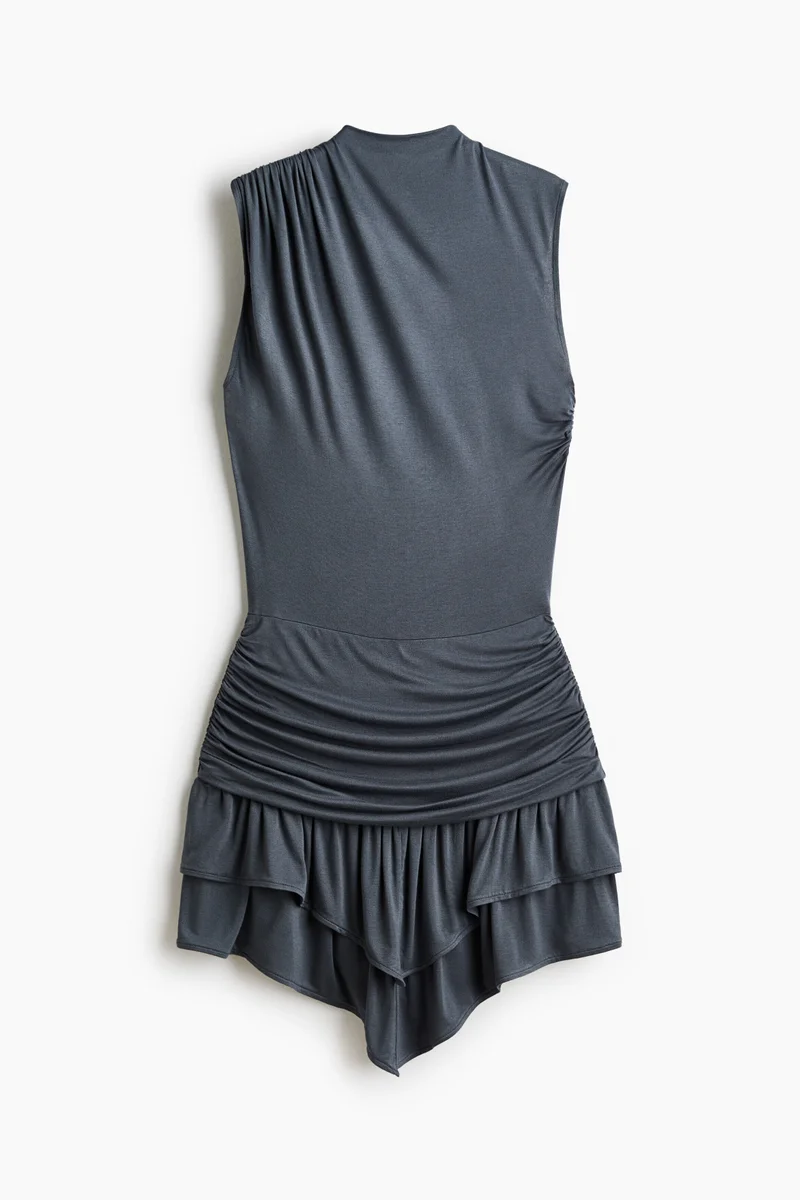 Draped tiered dress