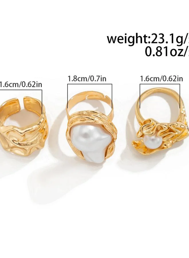 Take Two Take Two Set of 3 - Faux Pearl Ring