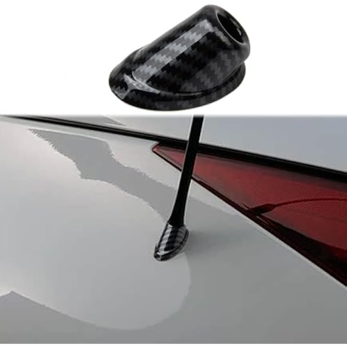 rayihni Carbon Fiber Style Antenna Cover Decor Trim Accessories for Nissan 350Z - Image 1