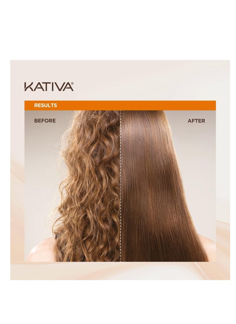 Kativa Kativa Brazilian Straightening Kit, 12 Weeks of Home Use Professional Straightening, with Organic Argan Oil, Shea Butter, Keratin & Amino Acids, for Straighter, Softer and Shinier Hair, All Hair Types  - Image 3