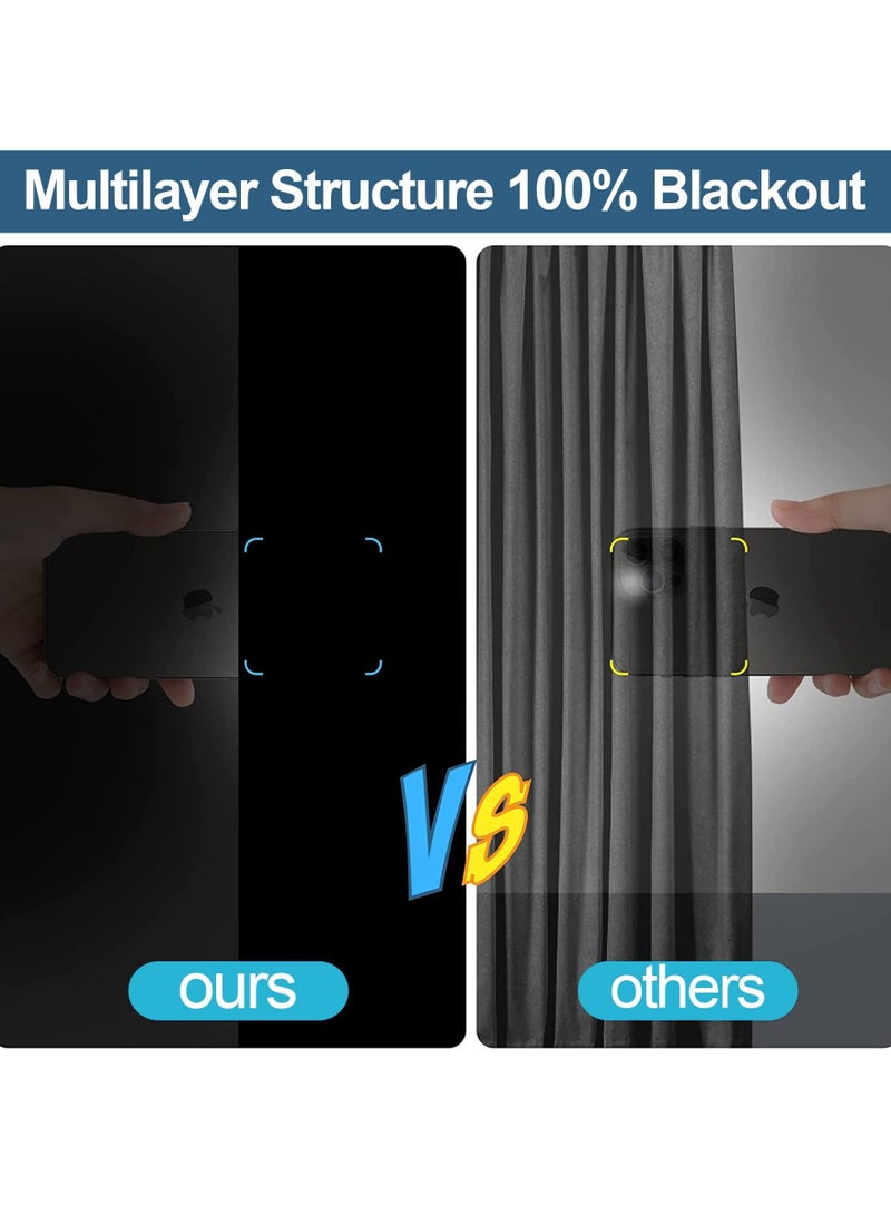 DOUGEI Portable 100% Blackout Curtains for Bedroom, Portable DIY Window Blinds, No Drill Window Shades & Blackout Blinds with Stickers & Tabs for Baby Nursery, Travel, Dorm Room - Image 4