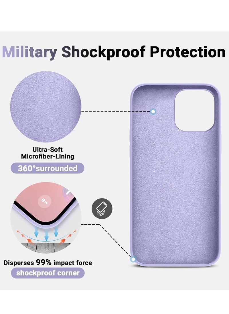 vesus [3 in 1] for iPhone 15 Plus Case with 9H Tempered Glass Screen Protector, Premium Liquid Silicone Shockproof Protective Case,Slim Phone Cover for iPhone 15 Plus (2023) (iphone 15 Plus, Purple) - Image 3