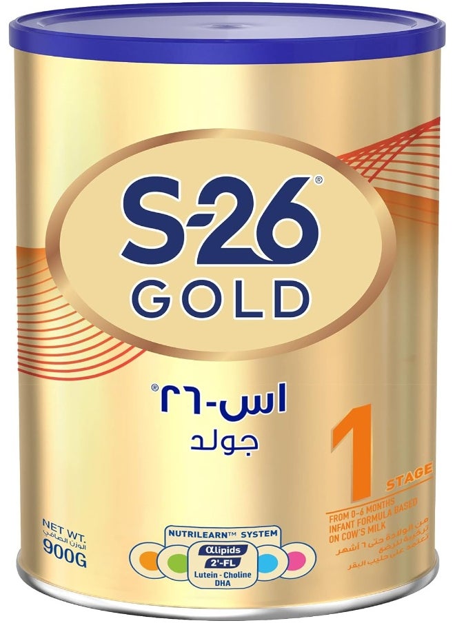 S.26 - نستله إس 26 جولد ستيج 1 ستارتر حليب الأطفال ، من 0 إلى 6 أشهر ، 900 جرام - Image 1