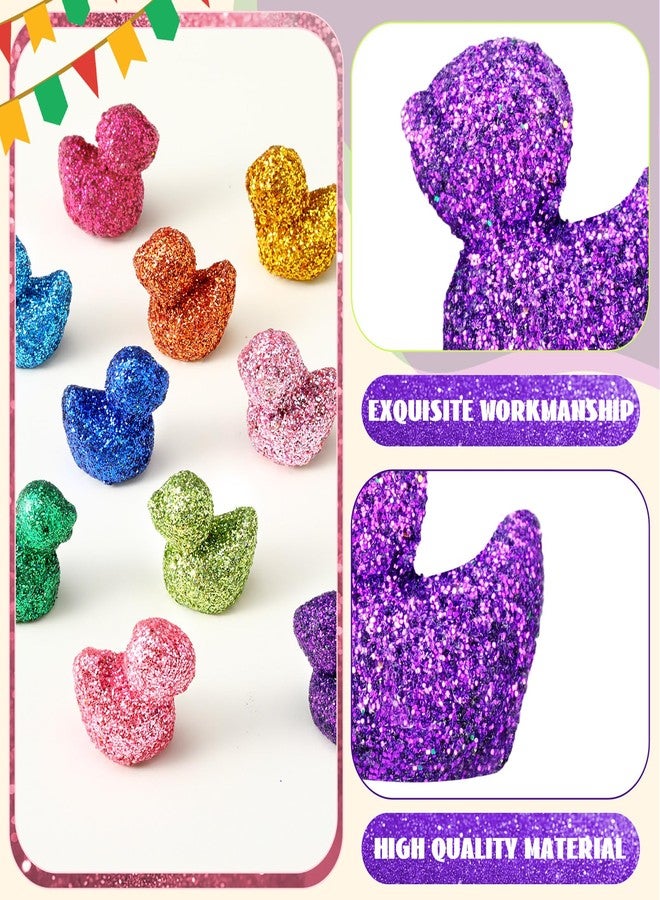 Yaocom Vivid Glitter Mini Duck Statue Golden Duck Figurines Micro Garden Landscape Dollhouse Cake Decoration Potted Plants DIY Craft Charms for Party Christmas Thanksgiving Gift - Image 4