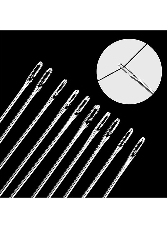 30 Pcs Self Threading Sewing Needles, 6 Sizes of Embroidery Needles Side Threading Hand Sewing Needles, with Wooden Needle Case, for Knitting Mending DIY Embroidery Sewing, Handsewing Art Crafts - Image 5