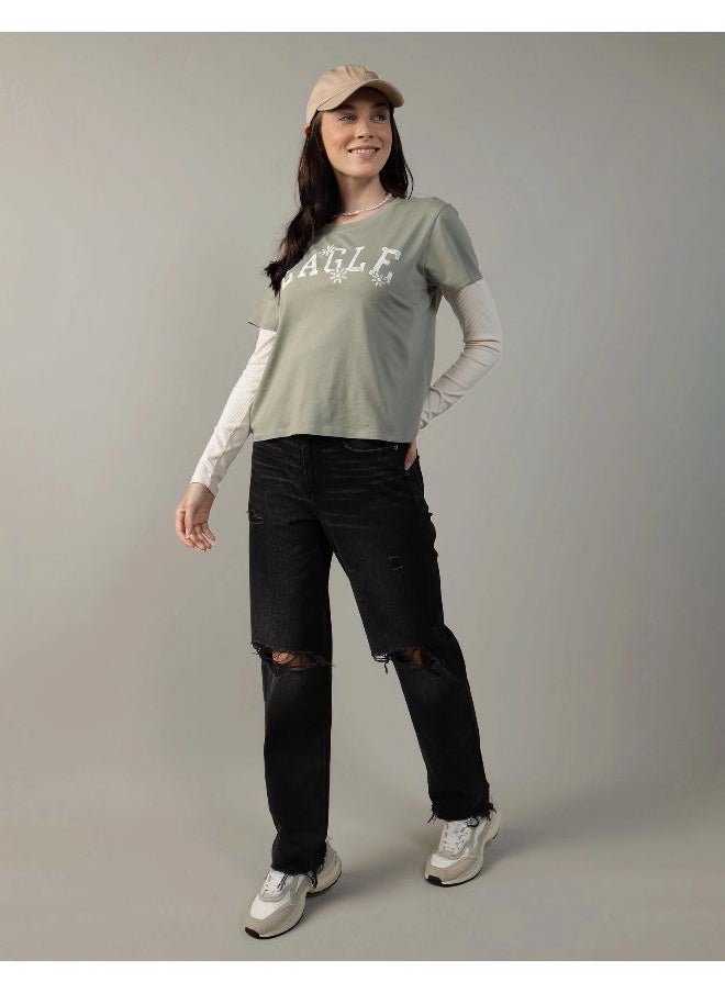 American Eagle Printed Short Sleeve T-Shirt  - Image 1