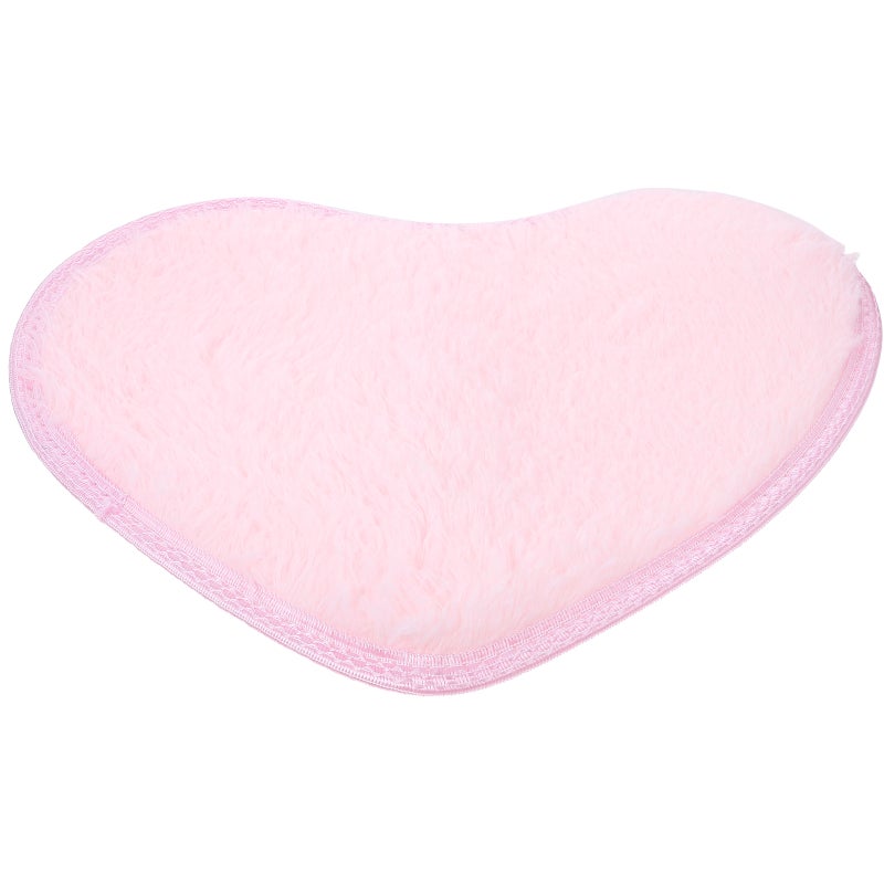 2pcs Sweet Heart Shape Floor Mat Non- Area Rugs Carpet for Bedroom Dinning Room 30 x 40cm ( ) - Image 4