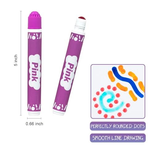 DOSEWART Dot Markers for Kids, 12-Color Bingo Daubers, Washable Bingo Markers for Kids Drawing Coloring, Arts and Crafts Supplies Dot Paint Marker Set - Image 3