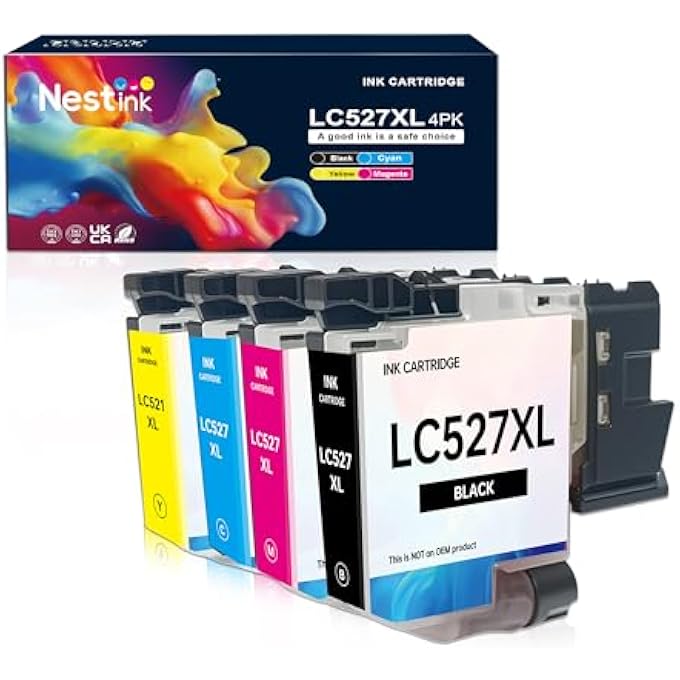 LC527XL LC527-XL LC527 XL TONR CARTRIDEGS LC527XLBK LC527XLC LC527XLM LC527XLYBLACK/CYAN/MAGENTA/YELLOW MULTI-PACK - Image 2