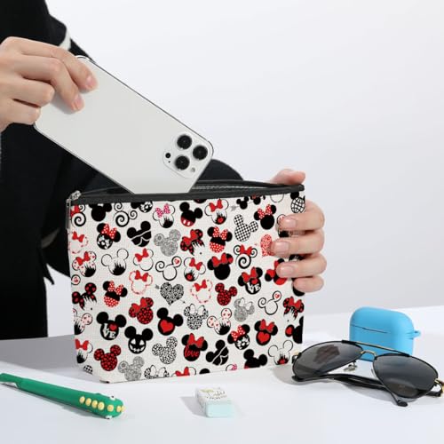ZHAMEN 4PCS Cute Cartoon Print Makeup Bag Magic Cartoon Mouse Cosmetic Bag Cute Mouse Animal Lovers Gifts for Women Female Her Daughter Cousin Best Friend Bestie BFF Mothers Nurse Day Graduation Birthday - Image 5
