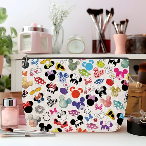 ZHAMEN 4PCS Cute Cartoon Print Makeup Bag Magic Cartoon Mouse Cosmetic Bag Cute Mouse Animal Lovers Gifts for Women Female Her Daughter Cousin Best Friend Bestie BFF Mothers Nurse Day Graduation Birthday - Image 4