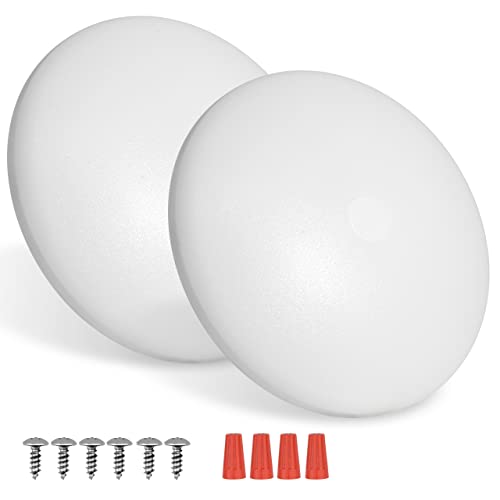 RVZONE 2 Pack RV LED Ceiling Puck Light RV Boat Interior Light DC 12V Surface Mount Ceiling Dome Light, 4.5W Panel Downlight for Camper Van Travel Trailer Motorhome(Cool White) - Image 1
