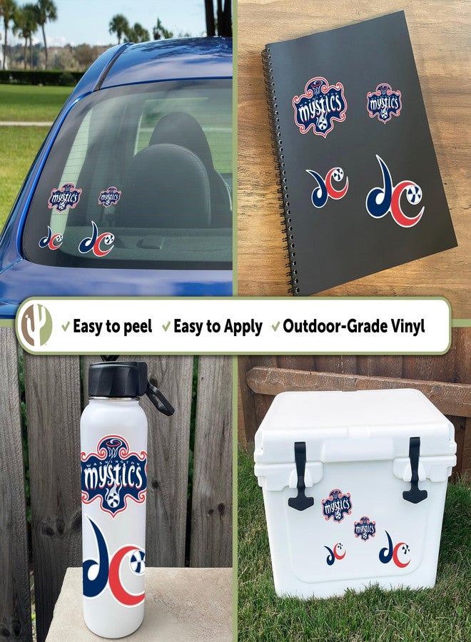 Desert Cactus Washington Mystics Sticker WNBA Women's National Basketball Association Officially Licensed Vinyl Decal Laptop Water Bottle Car Scrapbook (Type 1-1) - Image 2