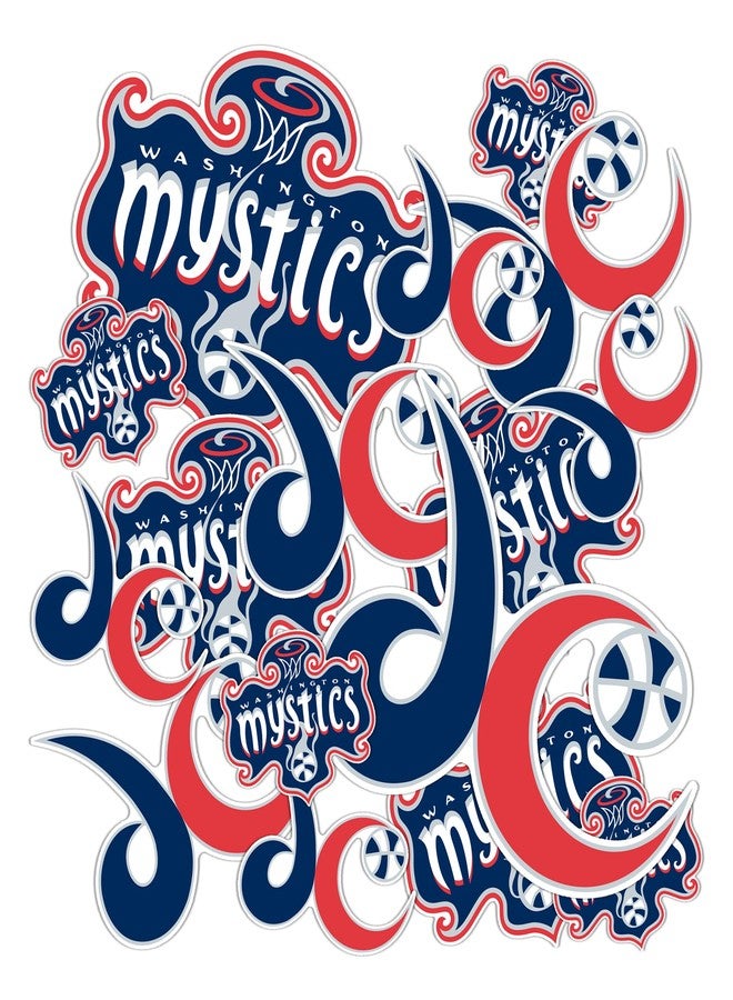 Desert Cactus Washington Mystics Sticker WNBA Women's National Basketball Association Officially Licensed Vinyl Decal Laptop Water Bottle Car Scrapbook (Type 1-1) - Image 1