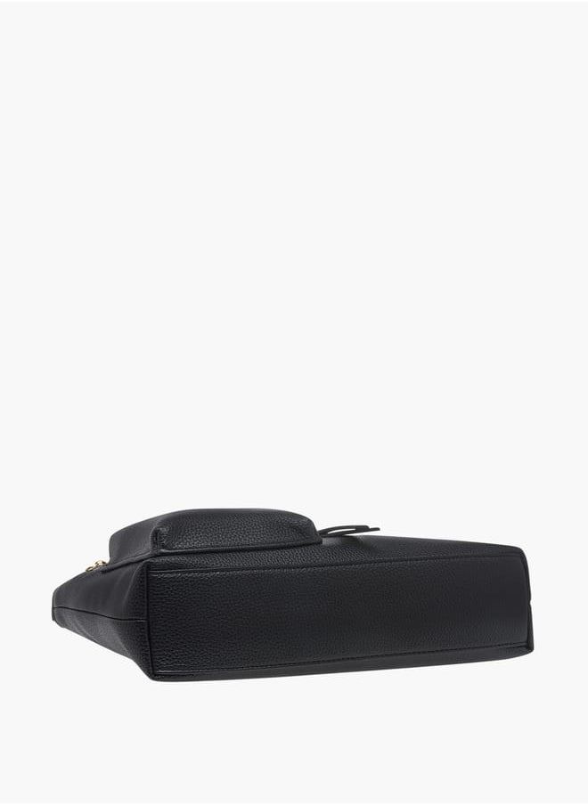 Women Textured Crossbody Bag with Adjustable Strap and Zip Closure