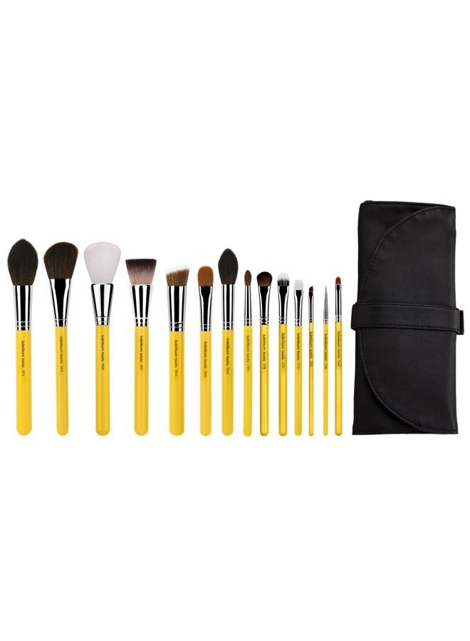 Bdellium Tools Professional Makeup Brush Studio Series - The Collection 14pc. Brush Set with Roll-Up Pouch - Image 1