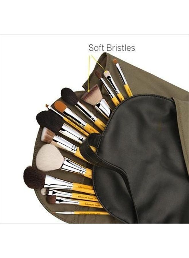 Bdellium Tools Professional Makeup Brush Studio Series - The Collection 14pc. Brush Set with Roll-Up Pouch - Image 5