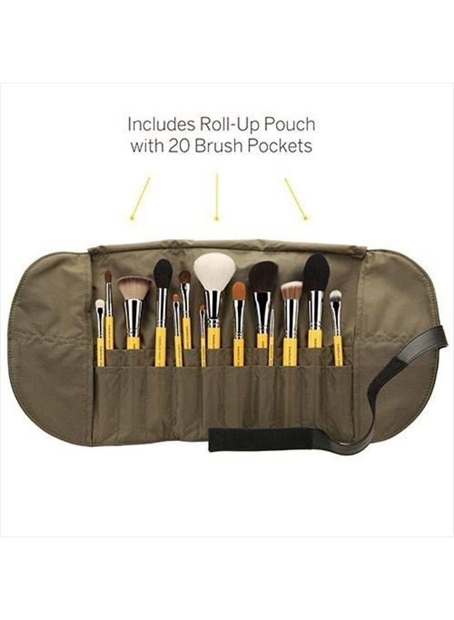 Bdellium Tools Professional Makeup Brush Studio Series - The Collection 14pc. Brush Set with Roll-Up Pouch - Image 4
