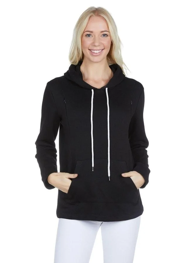 LuvmaBelly 4505 Cotton Side‑Zip Postpartum Nursing Sweatshirt